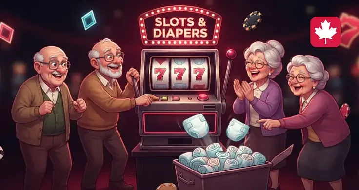 Slots & Diapers Lets You Build a Casino with Seniors in Diapers