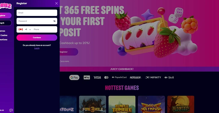 Screenshot 20Bet