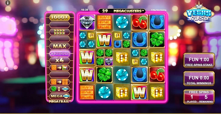 Gameplay process: wins, multipliers and cascade behaviour.