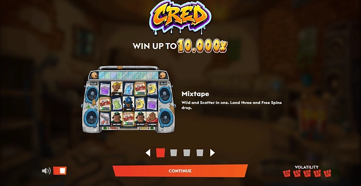 Base game: layout, bet controls and balance display.