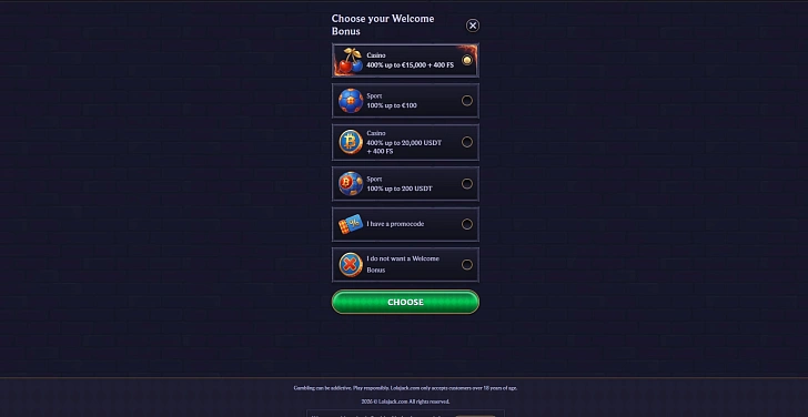 Screenshot 20Bet