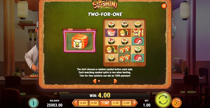 Base game: layout, bet controls and balance display.