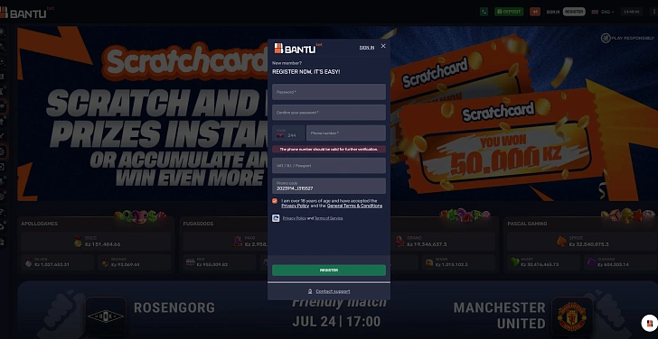 Screenshot 20Bet