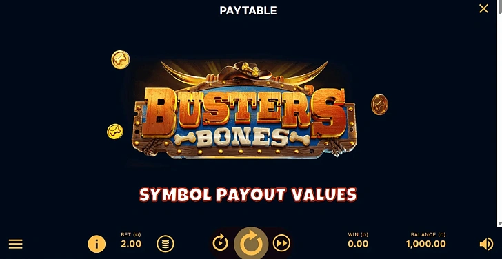 Settings: RTP, game rules, stakes and info panel.