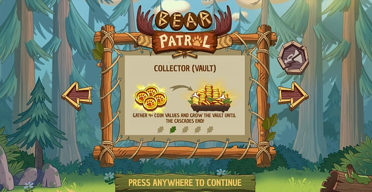 Base game: layout, bet controls and balance display.
