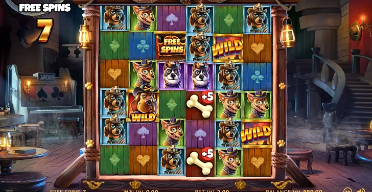 Gameplay process: wins, multipliers and cascade behaviour.
