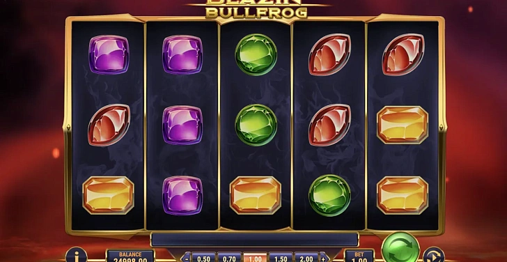 Base game: layout, bet controls and balance display.