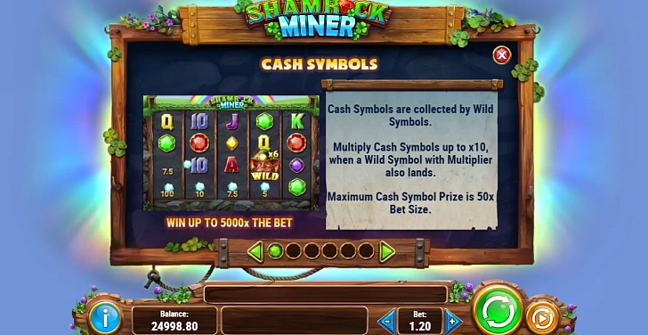 Base game: layout, bet controls and balance display.
