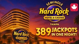 In the United States, a casino visitor hit 389 jackpots in a day