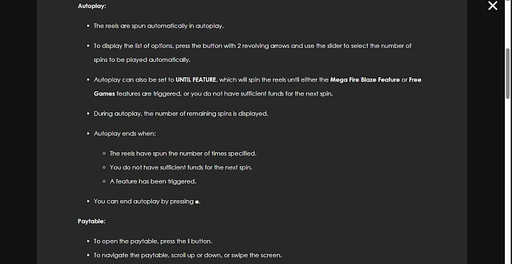 Settings: RTP, game rules, stakes and info panel.