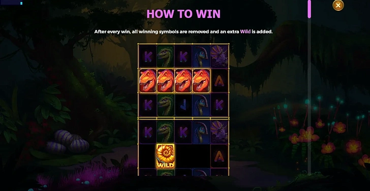 Settings: RTP, game rules, stakes and info panel.