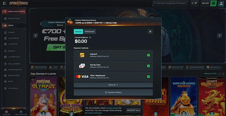 Screenshot 20Bet
