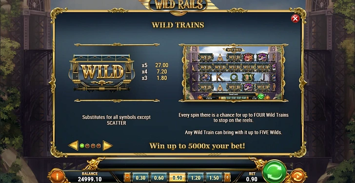 Settings: RTP, game rules, stakes and info panel.