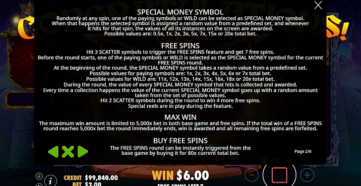 Bonus game: free spins, retriggers and bonus-round rules.