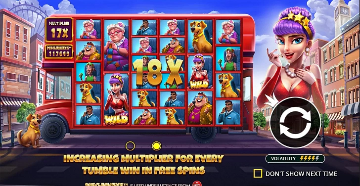 Base game: layout, bet controls and balance display.