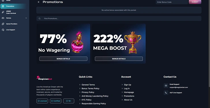 Screenshot 20Bet