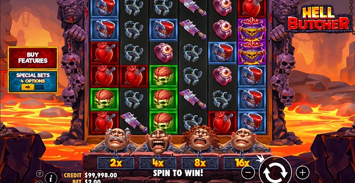 Gameplay process: wins, multipliers and cascade behaviour.