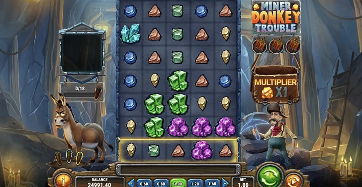 Base game: layout, bet controls and balance display.
