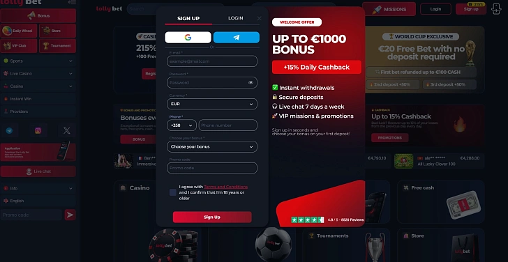 Screenshot 20Bet