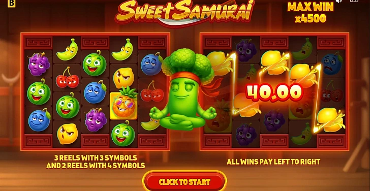 Base game: layout, bet controls and balance display.