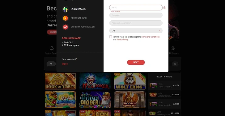 Screenshot 20Bet
