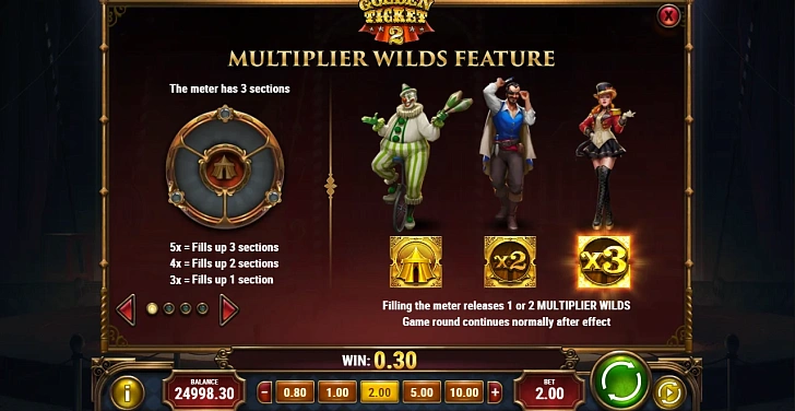 Settings: RTP, game rules, stakes and info panel.