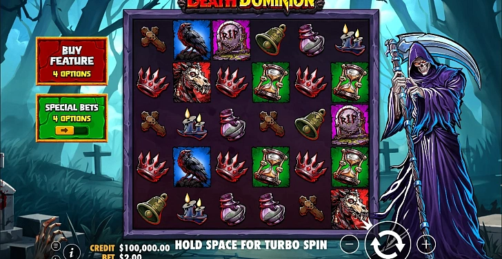 Base game: layout, bet controls and balance display.