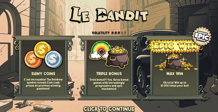 Base game: layout, bet controls and balance display.