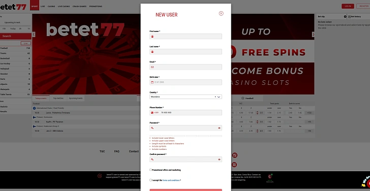 Screenshot 20Bet