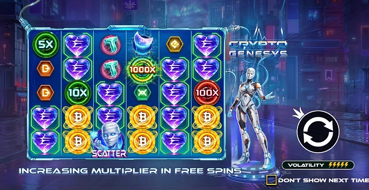 Base game: layout, bet controls and balance display.