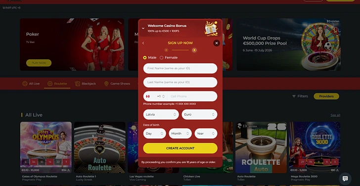 Screenshot 20Bet