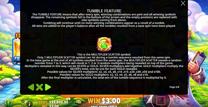 Settings: RTP, game rules, stakes and info panel.