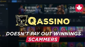 Qassino Casino - A deception machine that does not pay out winnings!