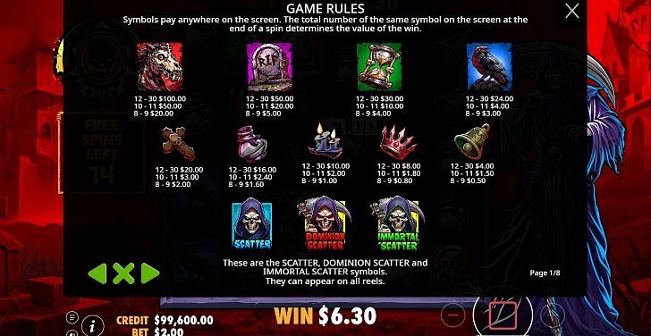 Bonus game: free spins, retriggers and bonus-round rules.