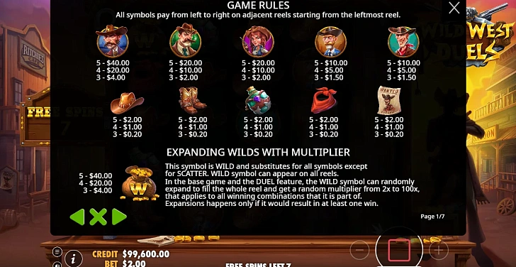 Bonus game: free spins, retriggers and bonus-round rules.