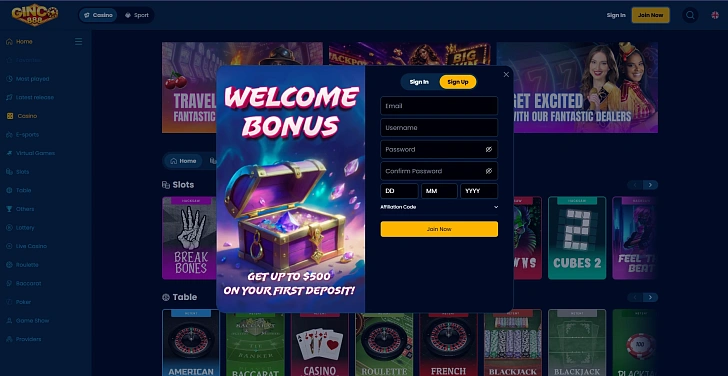 Screenshot 20Bet
