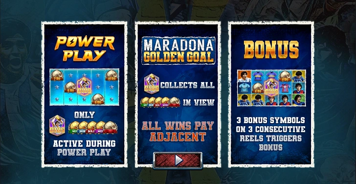 Base game: layout, bet controls and balance display.