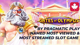 Gates of Olympus TM by Pragmatic Play, named Most Viewed & Most Streamed Slot Game
