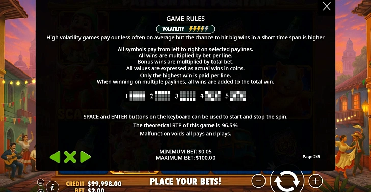 Bonus game: free spins, retriggers and bonus-round rules.