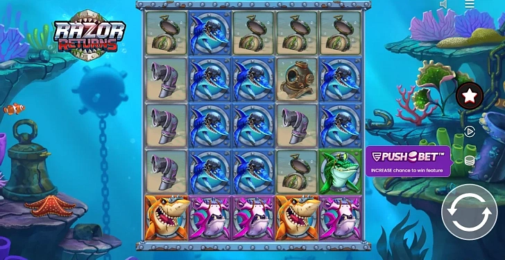 Gameplay process: wins, multipliers and cascade behaviour.