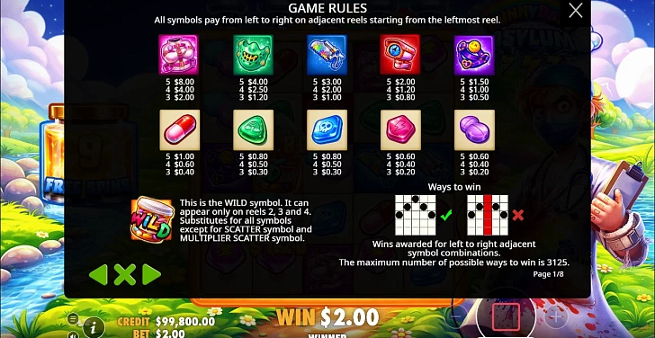 Bonus game: free spins, retriggers and bonus-round rules.