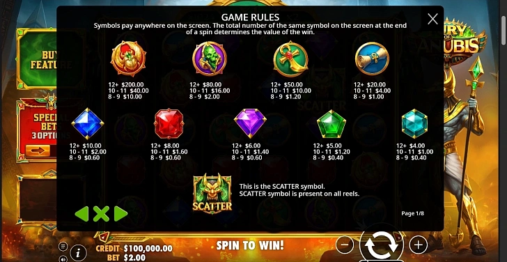 Bonus game: free spins, retriggers and bonus-round rules.