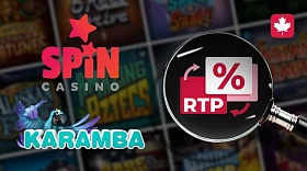 Checking the RTP of a casino ranked by CasinosInCanada for the week 07/24/2023-07/31/2023