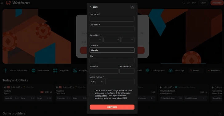 Screenshot 20Bet