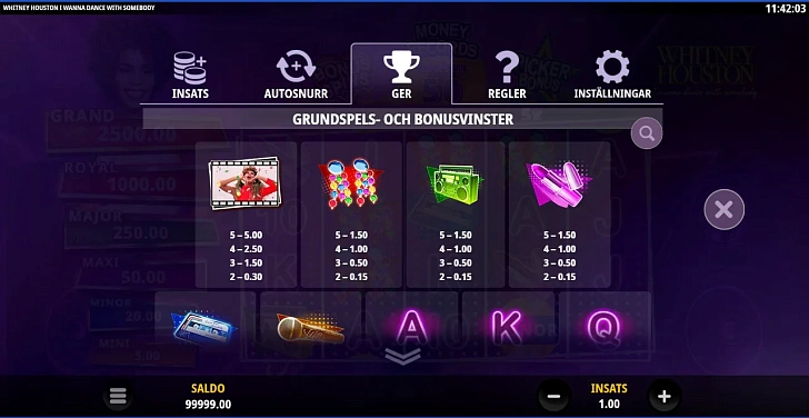 Settings: RTP, game rules, stakes and info panel.