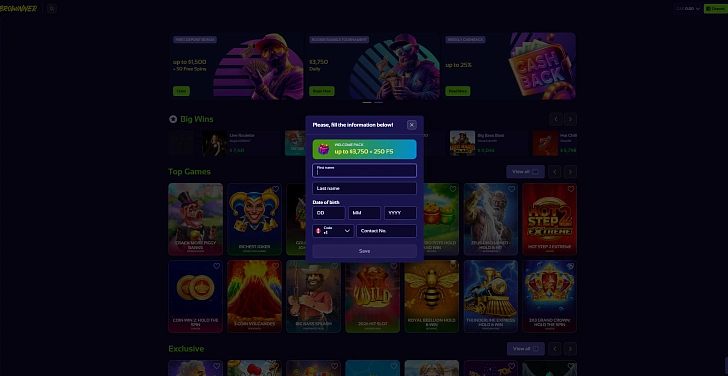 Screenshot 20Bet